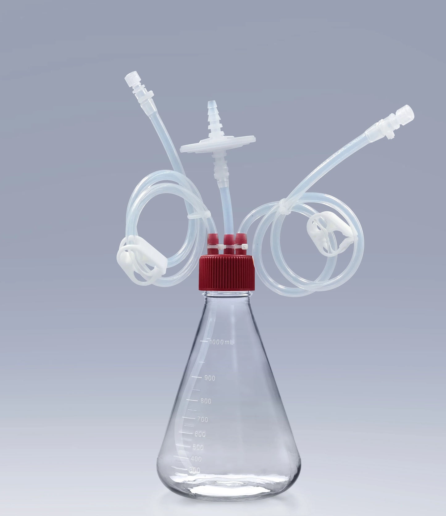 Sterile Conical Flask mit 3-Port Tubing System – 250 ml, 500 ml & 1 Liter innoME GmbH