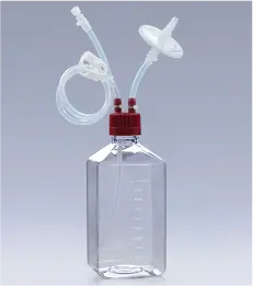 Sterile PETG Square Media Bottle with Multi-Port Cap & Tubing innoME GmbH