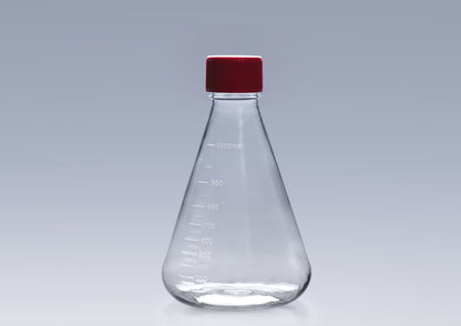 Schikane-Erlenmeyerkolben | Steril PC 125-1000ml | Schüttelkolben-Kultur | Dichtkappe