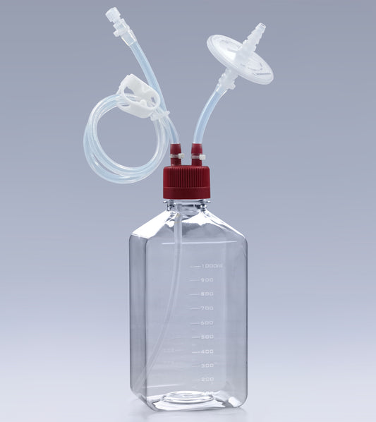 Sterile Conical Flask mit 2-Port Tubing System – 250 ml, 500 ml & 1 Liter