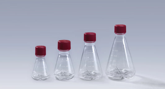 Schikane Erlenmeyer flask | Sterile PC 125-1000ml | Shake flask culture | Sealing cap innoME GmbH