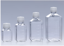 Premium Square PETG Media Bottles |5mL 10mL 30mL 60mL 125mL 250mL 500mL 1000mL | Gamma Irradiated cGMP